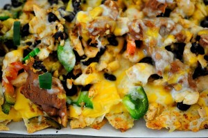 Chicken Nachos with Garden Fresh Jalepeonos and Green Bell Peppers