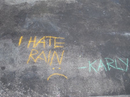 artist's rain remark