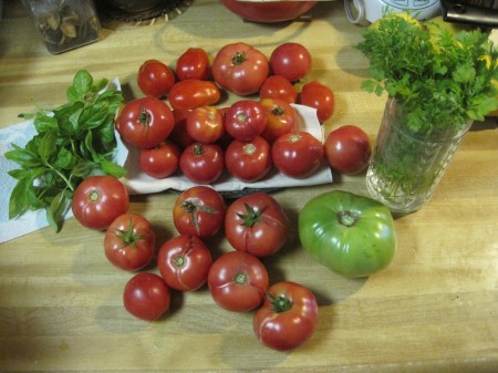 split tomatoes