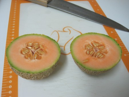 cantaloupe from garden