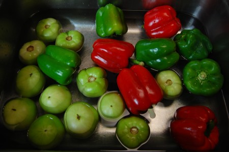 veggies in water