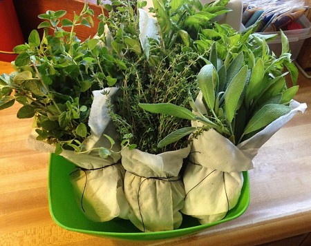 bundled herbs